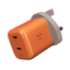 MOMAX 1-CHARGE 45W 2-PORT GAN CHARGER 2X USB-C - ORANGE