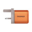 MOMAX 1-CHARGE 45W 2-PORT GAN CHARGER 2X USB-C - ORANGE