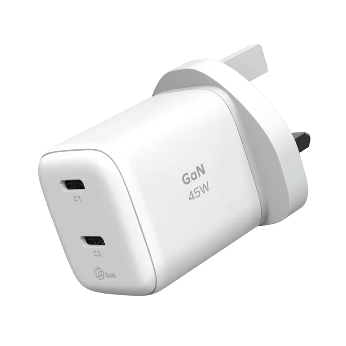 MOMAX 1-CHARGE 45W 2-PORT GAN CHARGER 2X USB-C
