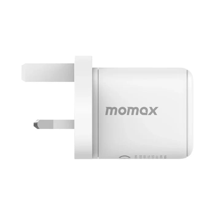 MOMAX 1-CHARGE 45W 2-PORT GAN CHARGER 2X USB-C - WHITE