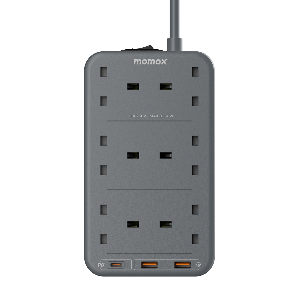 MOMAX ONEPLUG 6 OUTLET CUBE EXTENSION SOCKET WITH US MOMAX ONEPLUG 6 OUTLET CUBE EXTENSION SOCKET WITH US