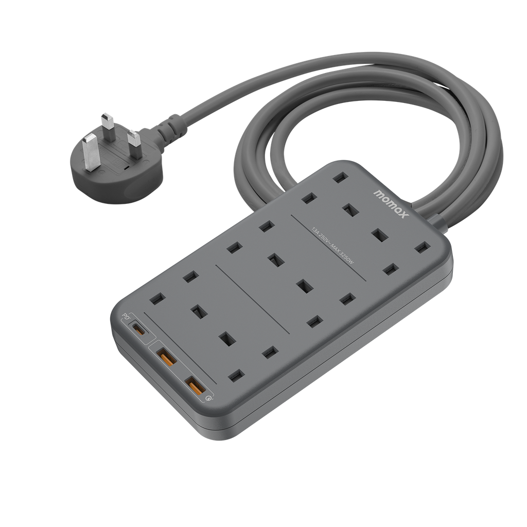 MOMAX ONEPLUG 6 OUTLET CUBE EXTENSION SOCKET WITH US MOMAX ONEPLUG 6 OUTLET CUBE EXTENSION SOCKET WITH US