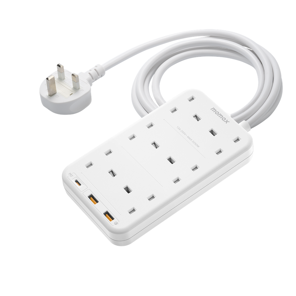 MOMAX ONEPLUG 6 OUTLET CUBE EXTENSION SOCKET WITH US MOMAX ONEPLUG 6 OUTLET CUBE EXTENSION SOCKET WITH US