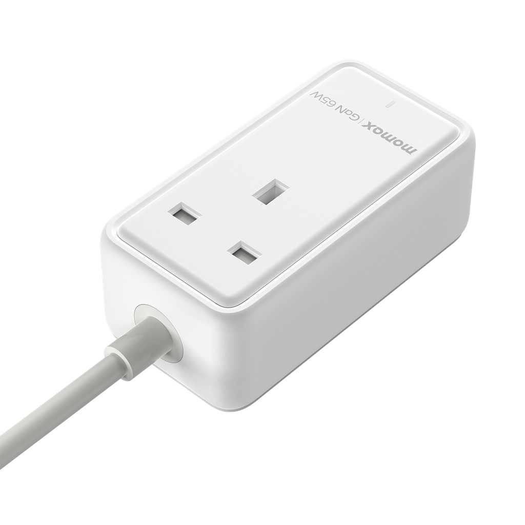 MOMAX ONEPLUG 65W GAN EXTENSION CORD WITH USB MOMAX ONEPLUG 65W GAN EXTENSION CORD WITH USB