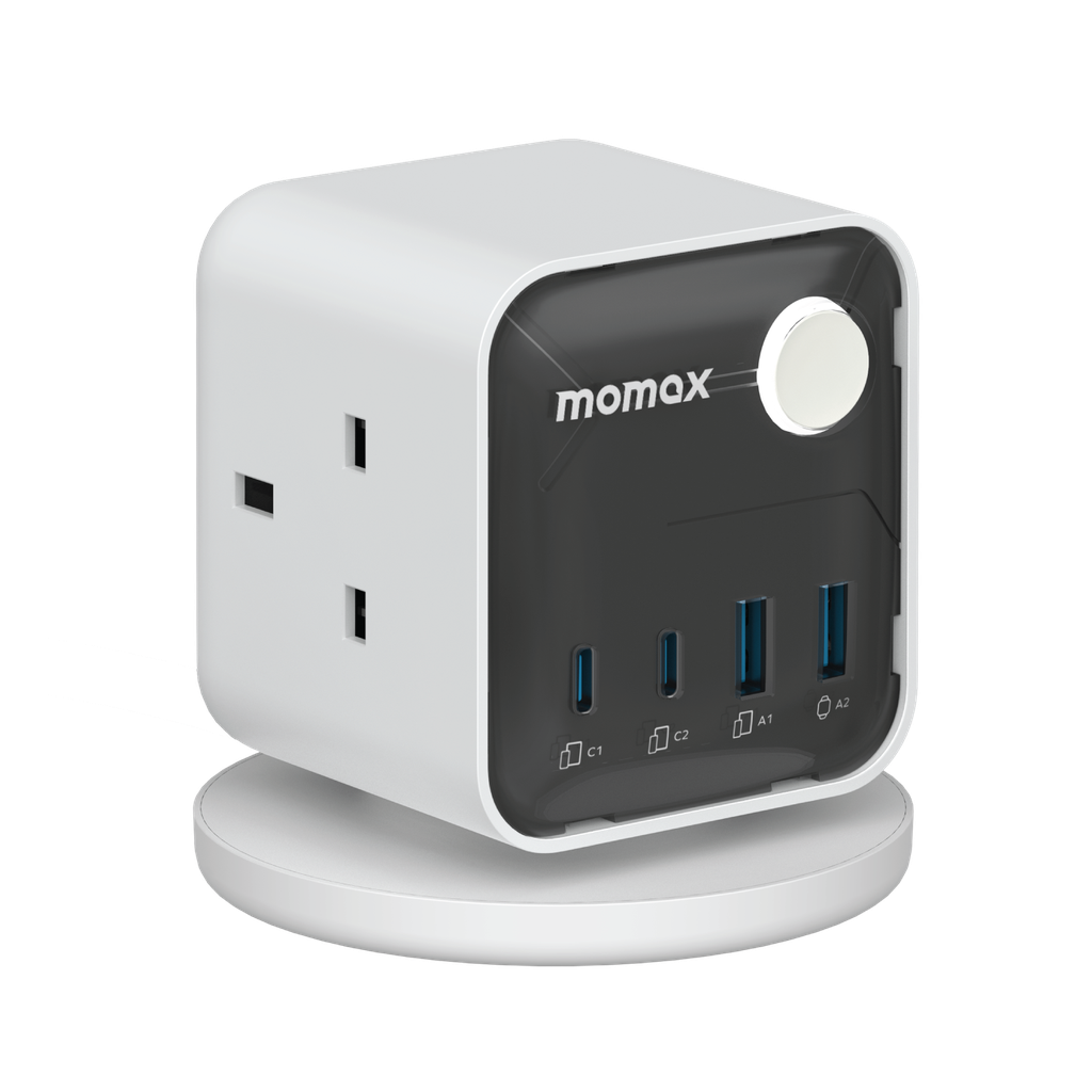 MOMAX 1-CHARGE WORK FLOW 3-OUTLET POWER CUBE WITH USB MOMAX 1-CHARGE WORK FLOW 3-OUTLET POWER CUBE WITH USB