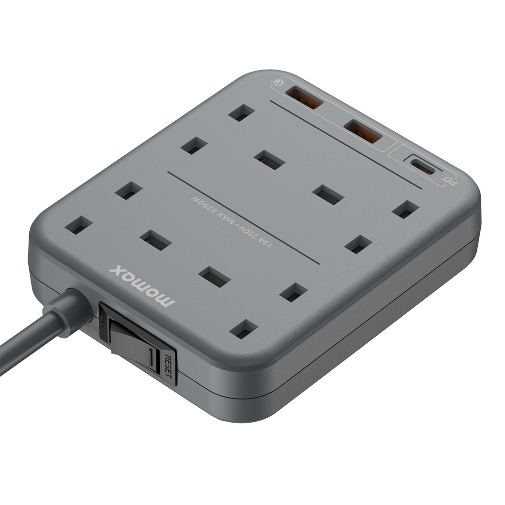 MOMAX ONEPLUG 4 OUTLET POWER STRIP WITH USB MOMAX ONEPLUG 4 OUTLET POWER STRIP WITH USB