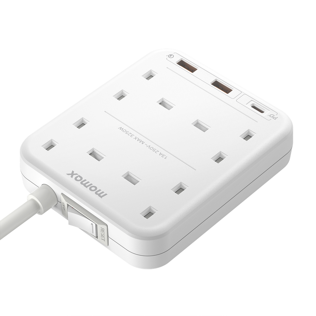 MOMAX ONEPLUG 4 OUTLET POWER STRIP WITH USB MOMAX ONEPLUG 4 OUTLET POWER STRIP WITH USB