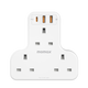 MOMAX ONEPLUG 3 OUTLET T-SHAPED EXTENSION SOCKET WITH USB - ALAMAT