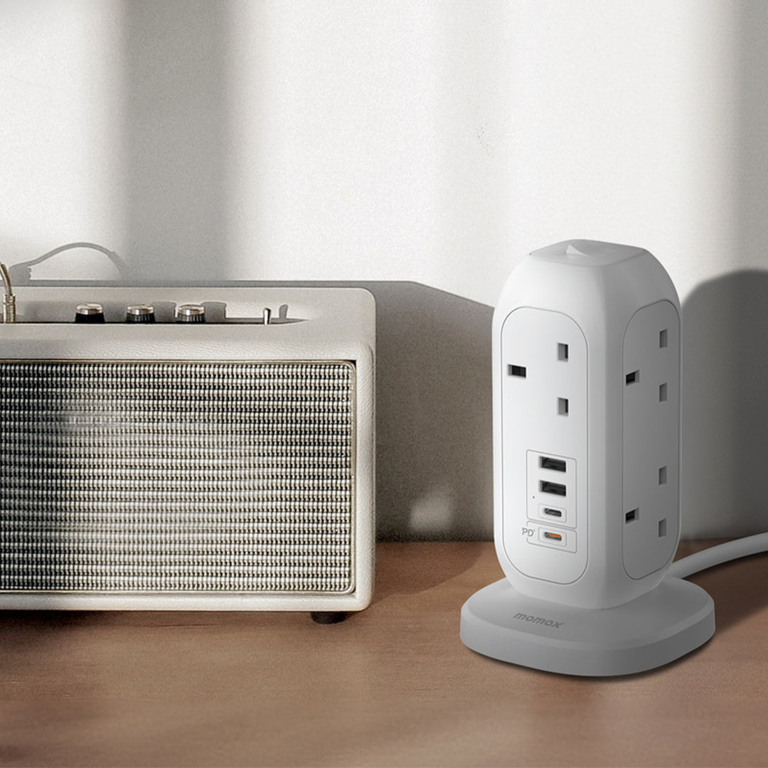 MOMAX ONEPLUG 7-OUTLET POWER STRIP WITH USB MOMAX ONEPLUG 7-OUTLET POWER STRIP WITH USB