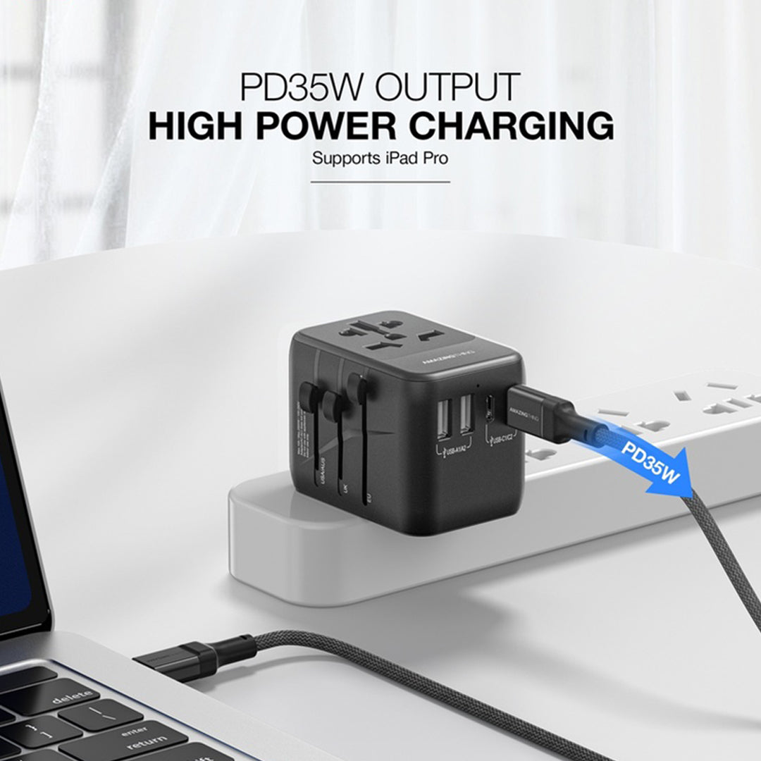 AMAZINGTHING  PD35W 2A+3C Travel Adaptor - ALAMAT