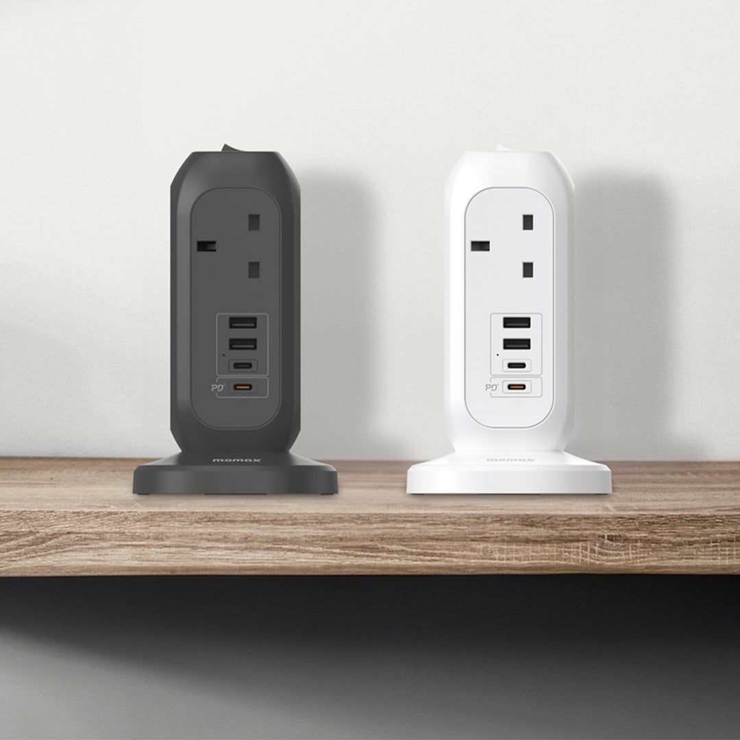 MOMAX ONEPLUG 7-OUTLET POWER STRIP WITH USB MOMAX ONEPLUG 7-OUTLET POWER STRIP WITH USB