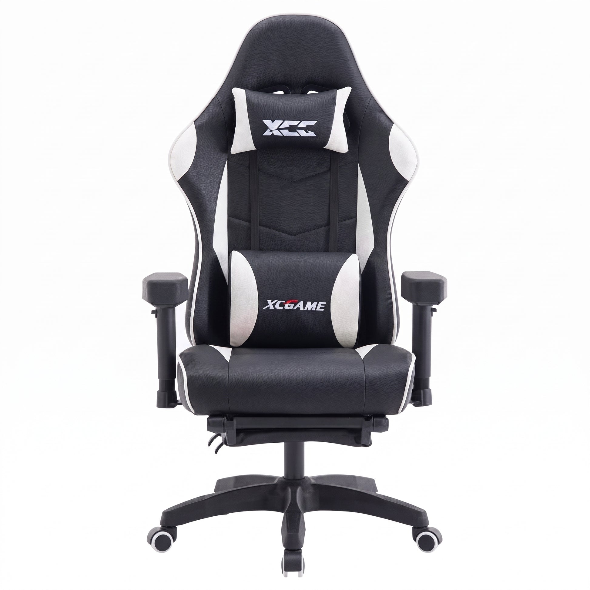 XC-Game Gaming Chair With Footrest Black and White - Qatar