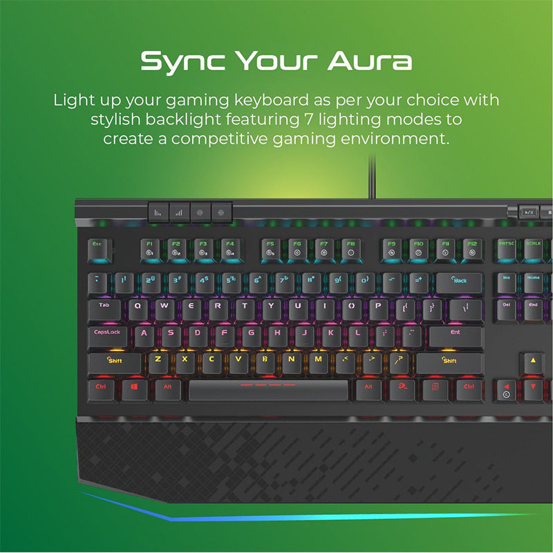 Vertux  Tungsten Hyper Action Mechanical Gaming Keyboard alamat.me