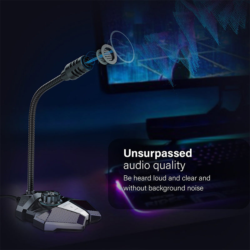 Vertux Condor High Sensitivity Omni-Directional Gaming Microphone With Volume Control alamat.me