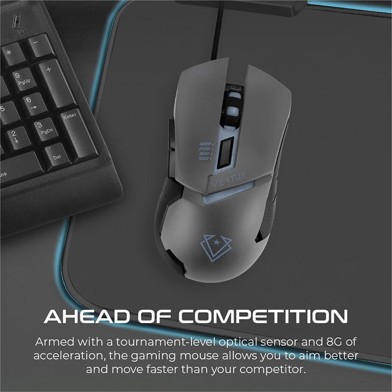 Vertux Dominator Quick Response Ergonomic Gaming Mouse alamat.me