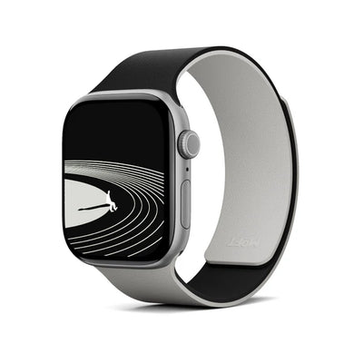 Moft Duo Snap Apple Watch Band Jet Black + Beach White | 46mm