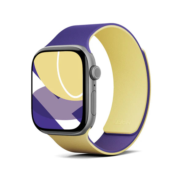 Moft Duo Snap Apple Watch Band Panna Cotta + Purple | 46mm