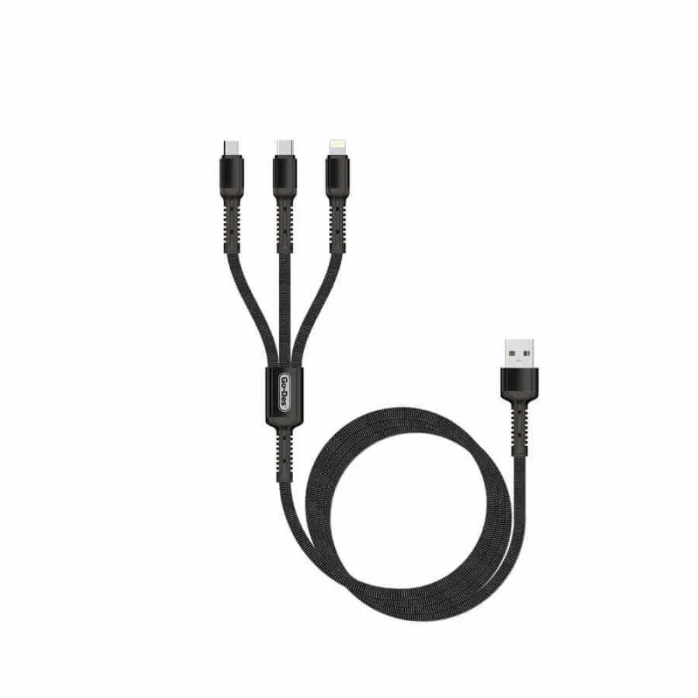 GO-DES 3 IN 1 QUICK CABLE 1.2m - Best Buy Tech
