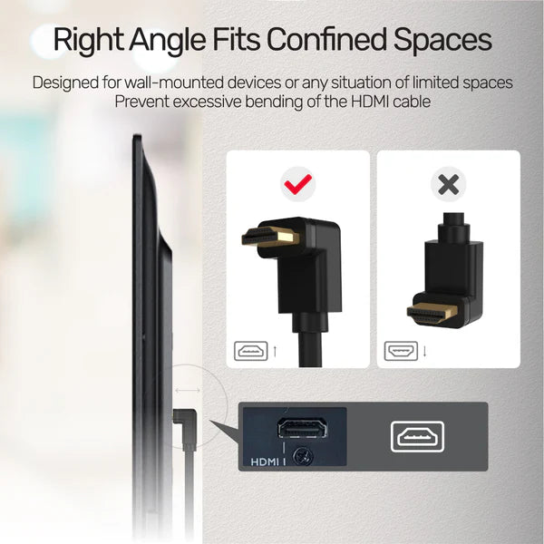 Unitek 3M, HDMI Cable Right Angle 270 Degree Unitek 3M, HDMI Cable Right Angle 270 Degree