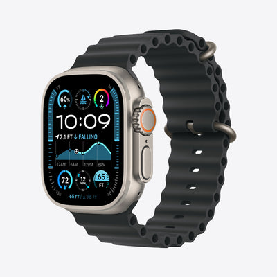 Apple Watch Ultra 2 GPS + Cellular | 49mm | Natural Titanium | Ocean Band | Black - Best Buy Tech