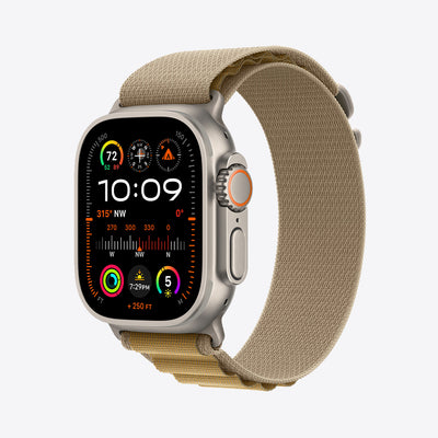 Apple Watch Ultra 2 GPS + Cellular | 49mm | Natural Titanium | Alpine Loop | Tan - Best Buy Tech