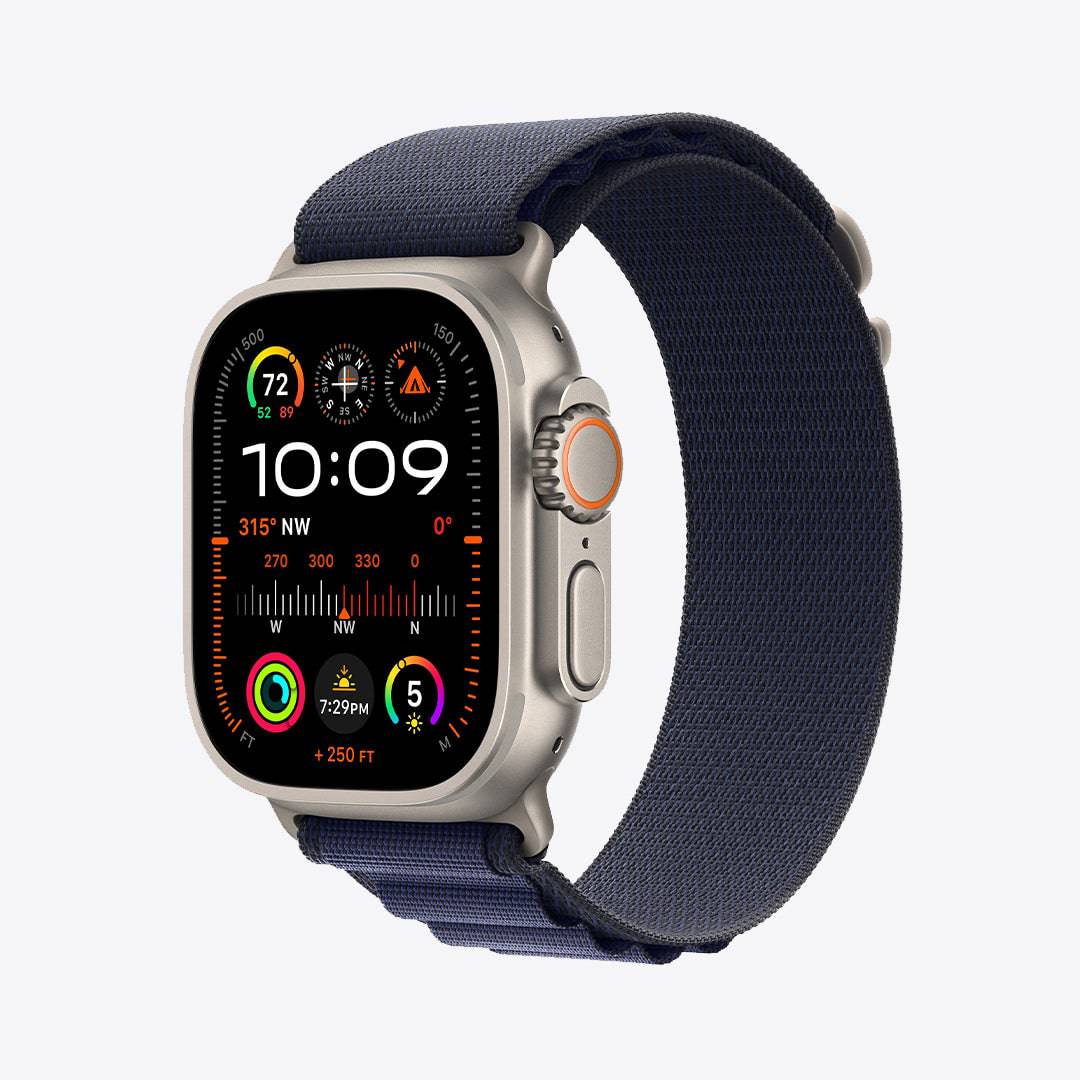 Apple Watch Ultra 2 GPS + Cellular | 49mm | Natural Titanium | Alpine Loop | Navy - Best Buy Tech