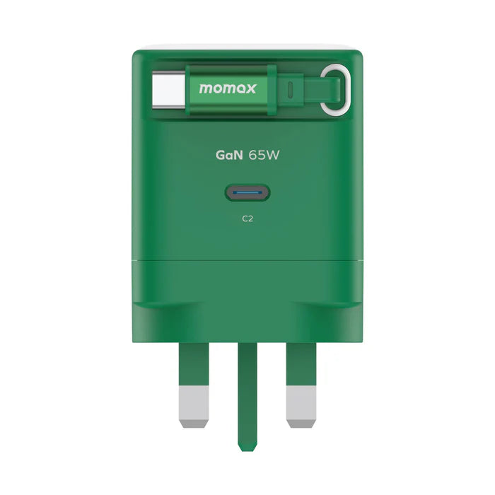 1-Charge+ 1-Port GaN Charger With Built-In USB-C Cable 65W