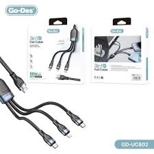 GO-DES 3 IN 1 PD FAST CABLE USB-C TO DUAL USB-C 1.2cm GO-DES 3 IN 1 PD FAST CABLE USB-C TO DUAL USB-C 1.2cm