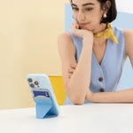 MOFT Snap-On iPhone Stand & Wallet - Faded Jeans (MOVAS)