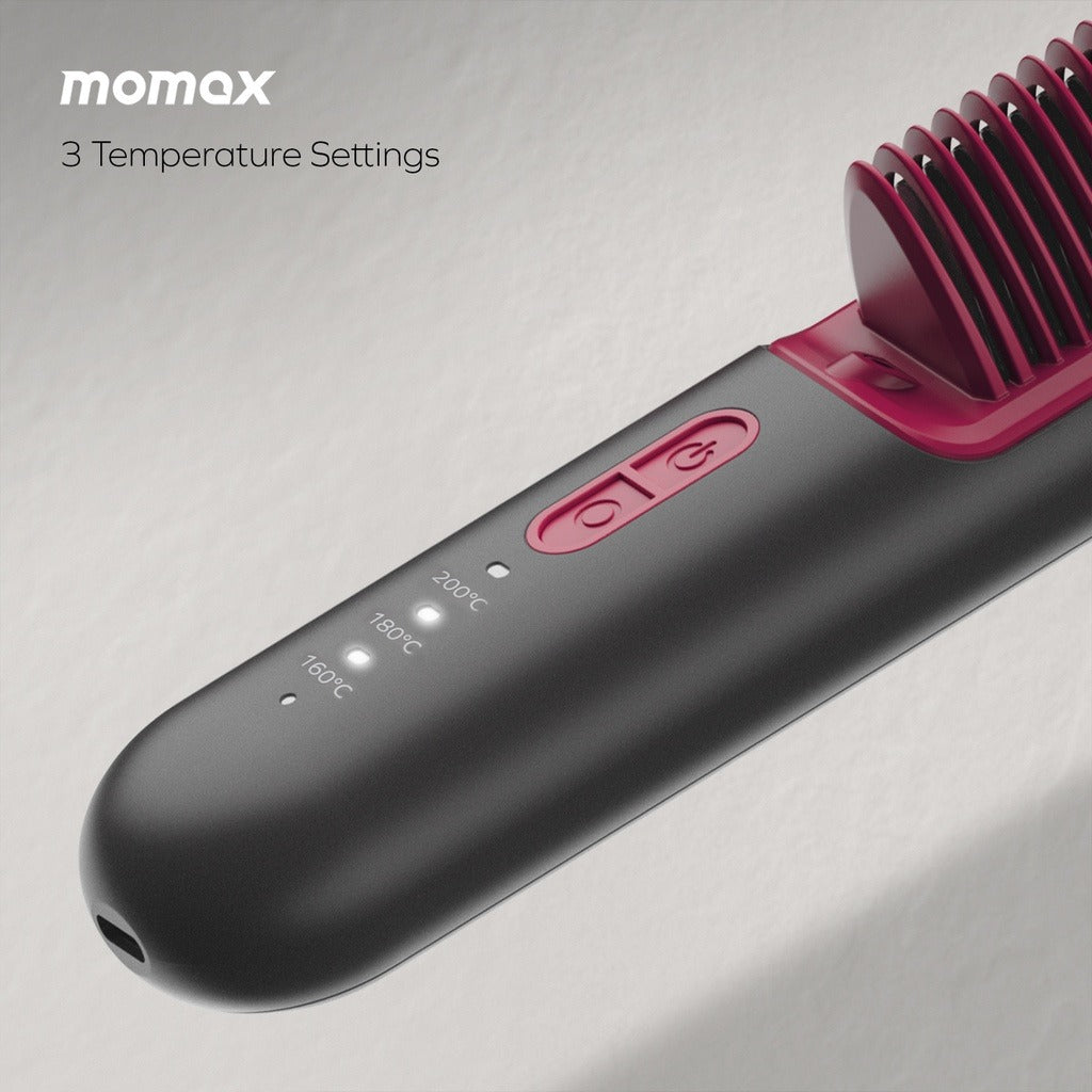 Momax Ultra Sleek Cordless Hair Straightener Brush