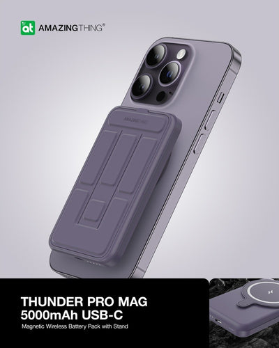 THUNDER PRO MAG PD 5000MAH POWER BANK WITH HOLDER - Qatar