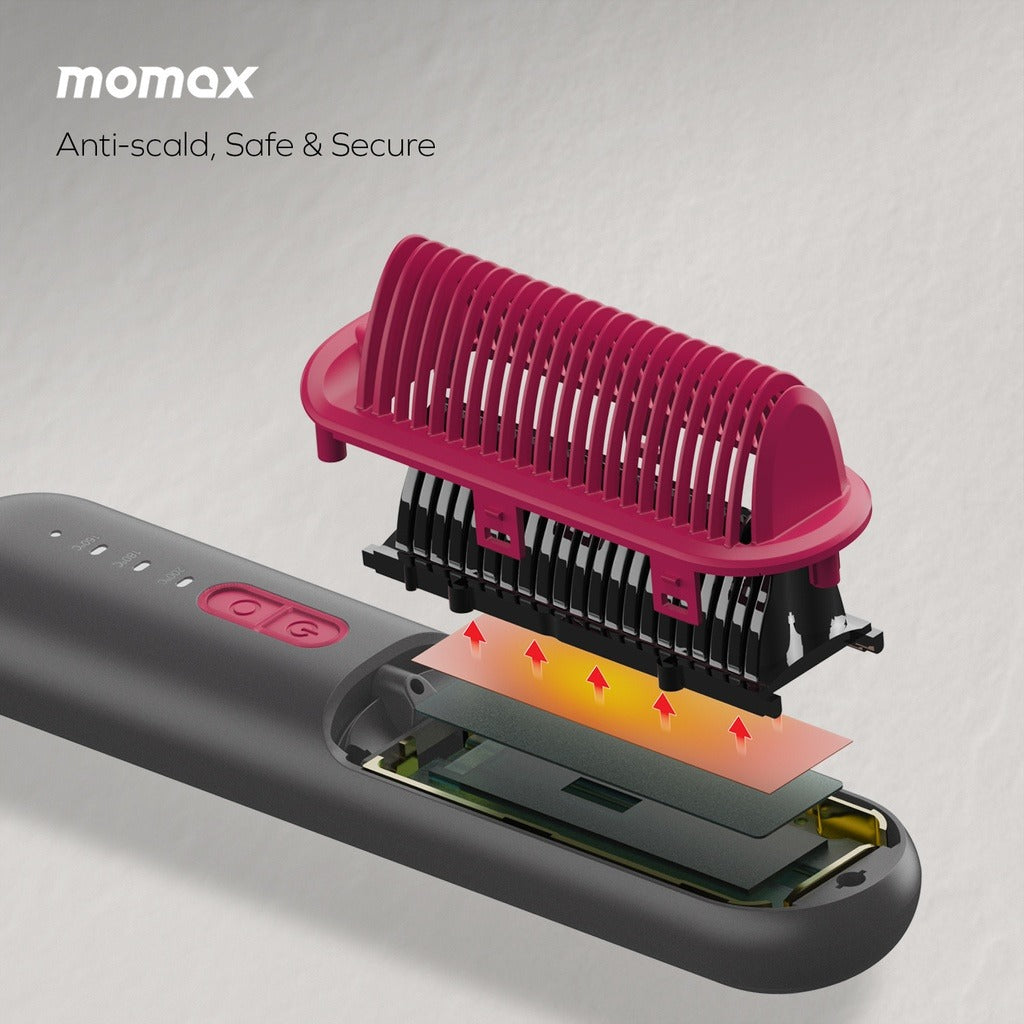 Momax Ultra Sleek Cordless Hair Straightener Brush