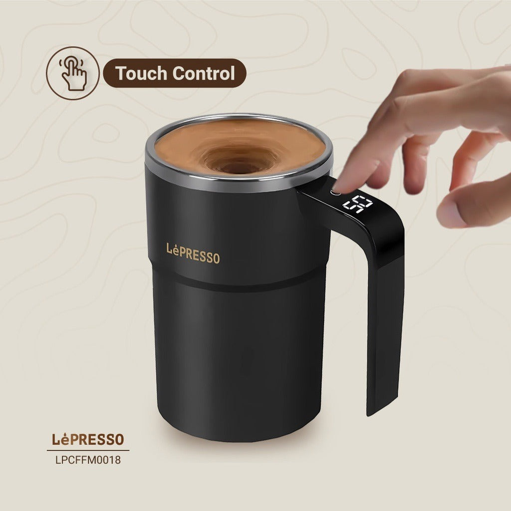 LePresso Automatic Magnetic Stirring Mug with Temperature Display