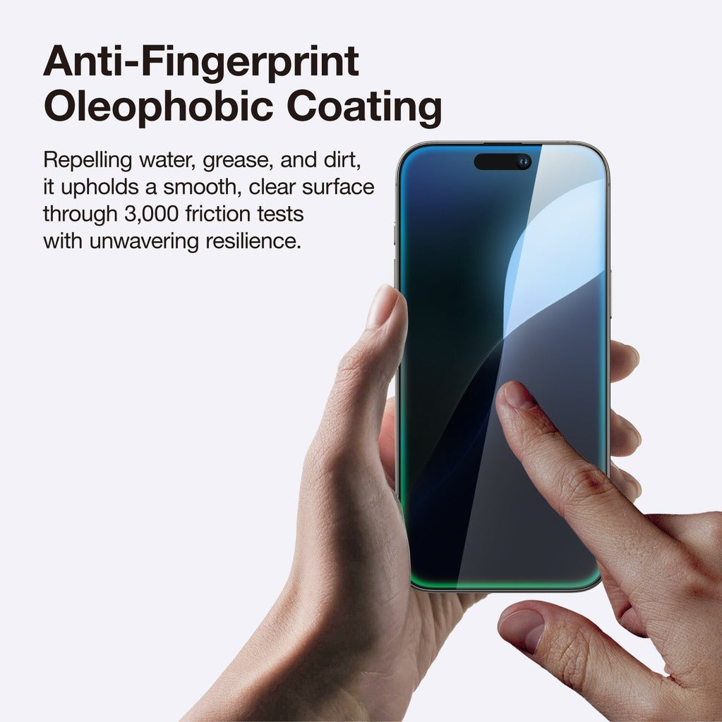 فلتر غبار شفاف من التيتانيوم لهاتف آيفون 16 برو ماكس 2.75d مغطى بالكامل