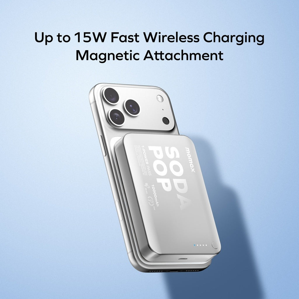 Momax 1-power Pass 10000mah Magnetic Wireless Power Bank