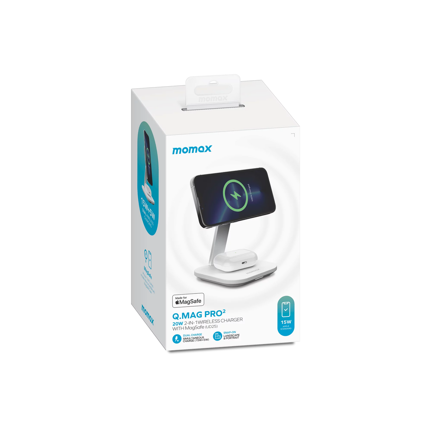 Momax Q.Mag Pro 2 2-in-1 Wireless Charger with MagSafe