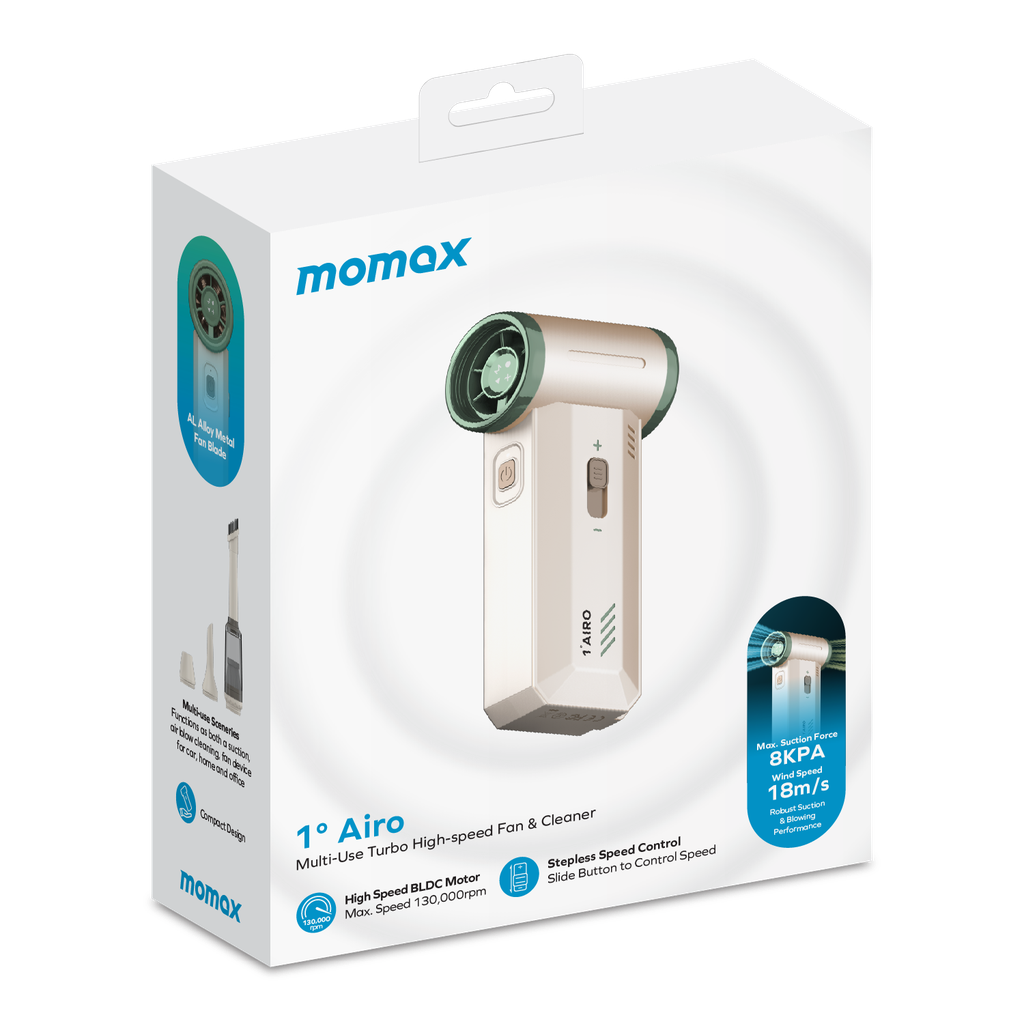 Momax 1° Airo High-speed Fan & Cleaner - www.bestbuytech.com