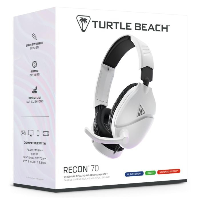 Turtle Beach Recon 70P Gaming Headset – White