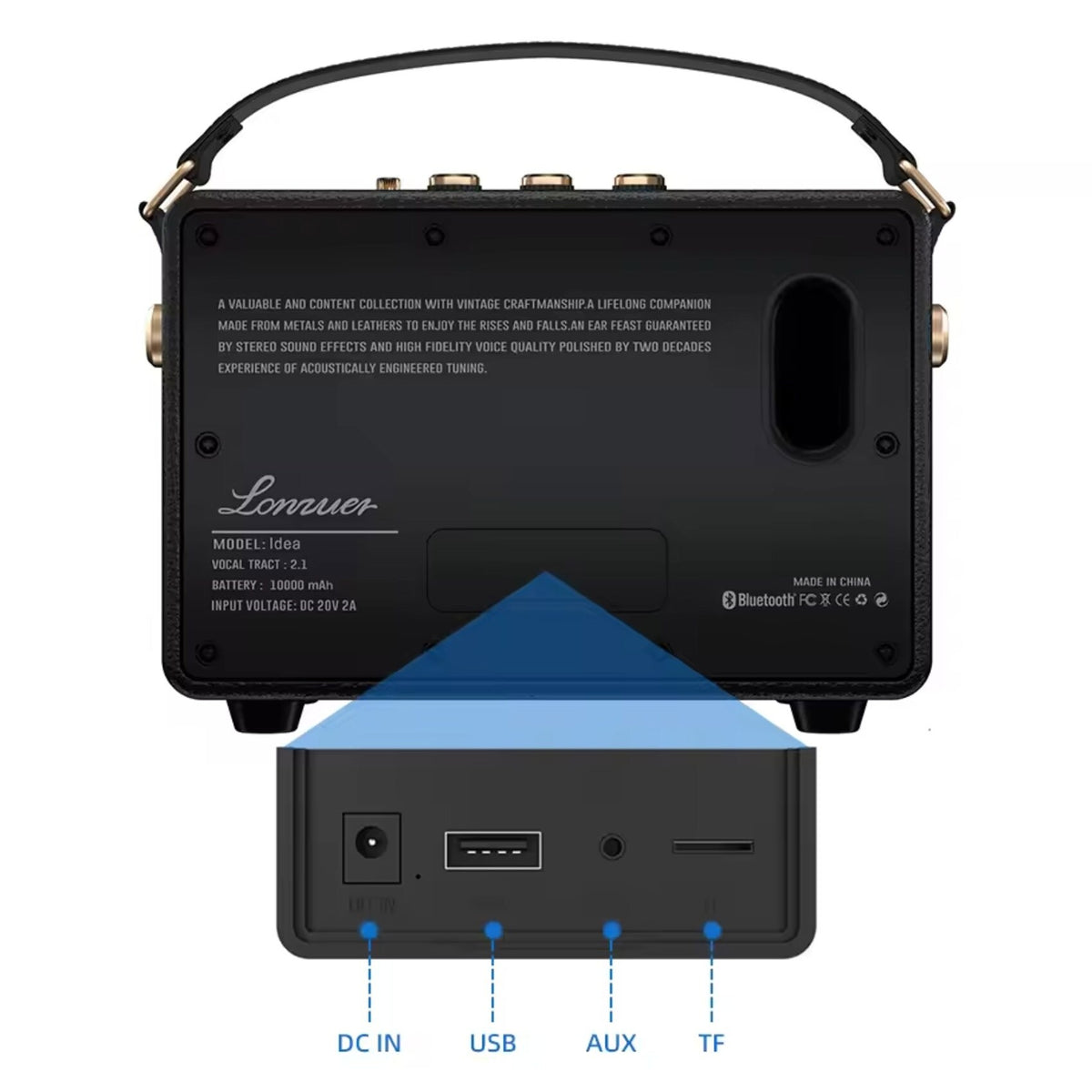 Lonzuer Bluetooth Speaker with 10000mAh Battery