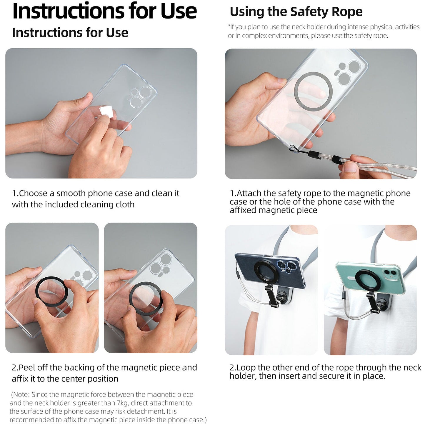 TELESIN Magnetic Smartphone Neck Mount