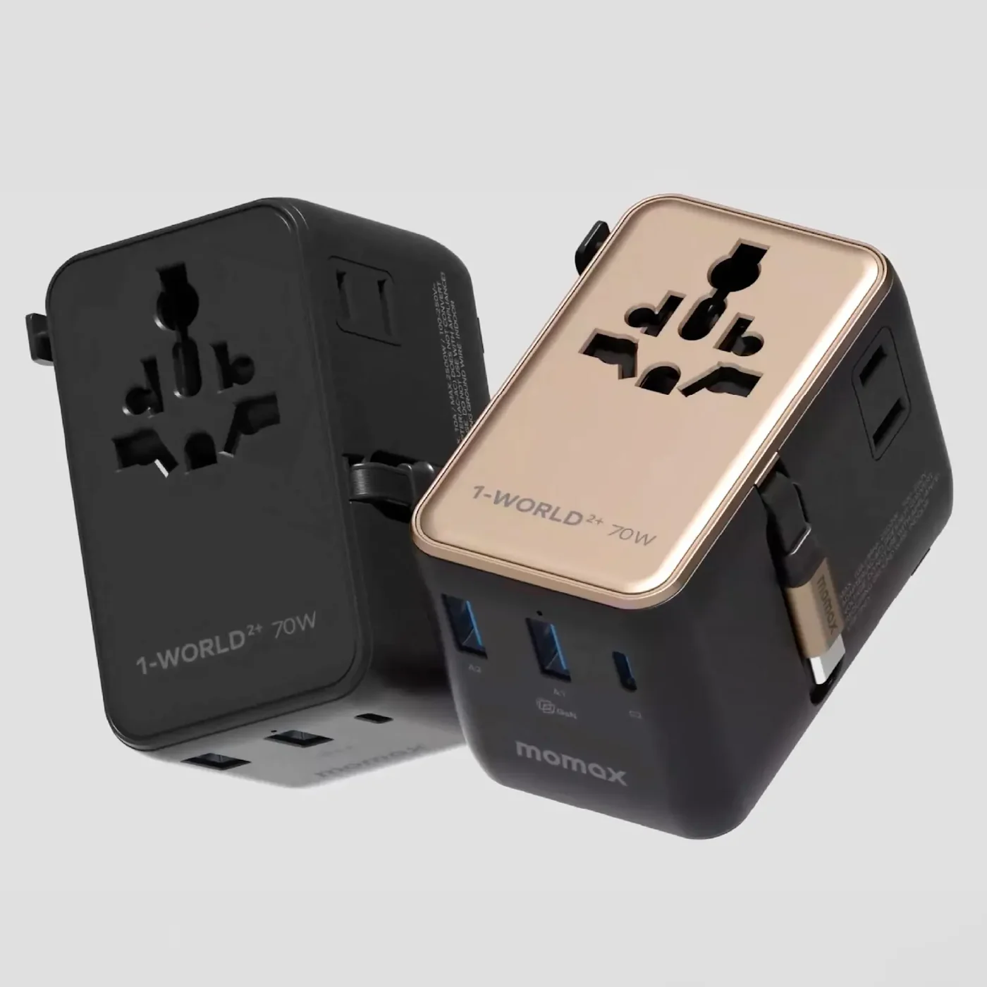 3-Port Dual AC Travel Adapter