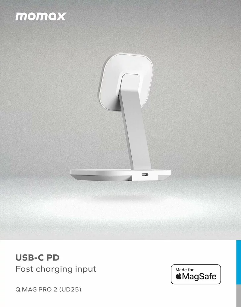 Momax Q.Mag Pro 2 2-in-1 Wireless Charger with MagSafe
