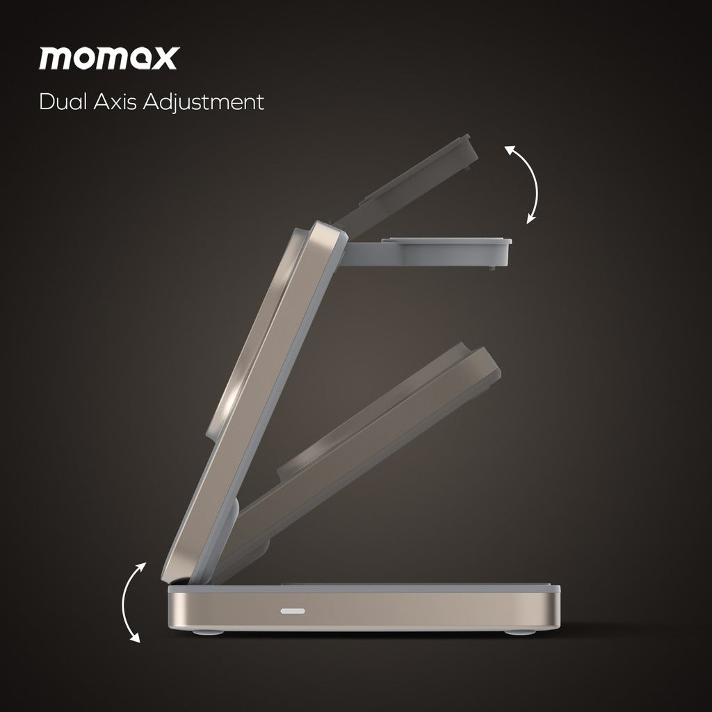 Momax 1-charge Q.port Qi 2 15w 3in1 Magnetic Wireless Charging Stand