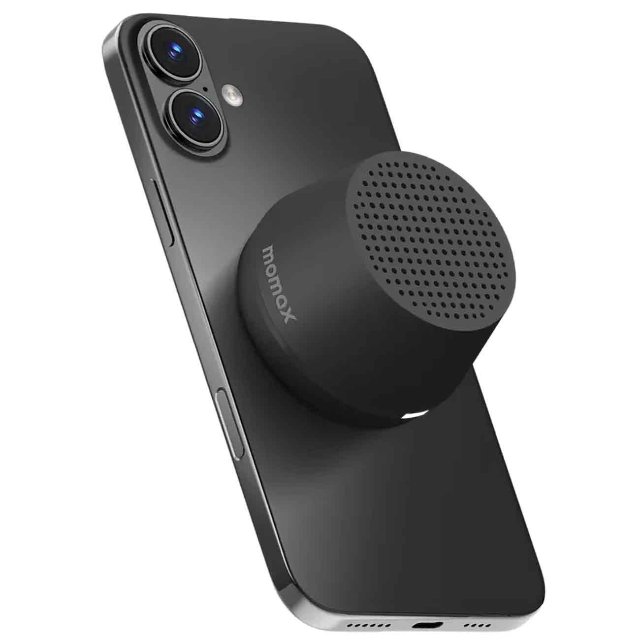 Momax 1-VIBE GO LITE Magnetic Wireless Speaker (Black)