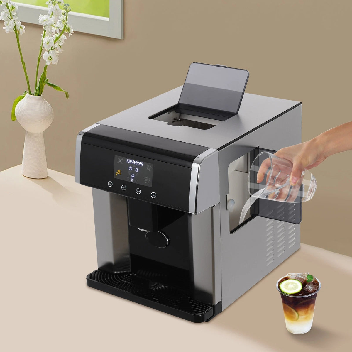 ZB-10E Electric Ice Maker with Water Dispenser