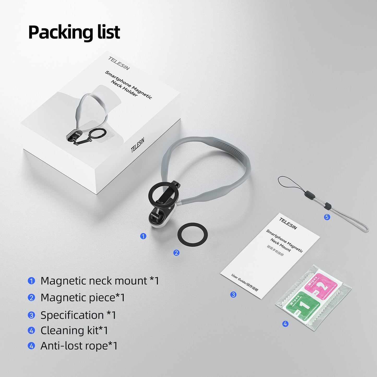 TELESIN Magnetic Smartphone Neck Mount