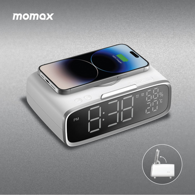Momax Q.clock 5 Digital Clock With Wireless Charger