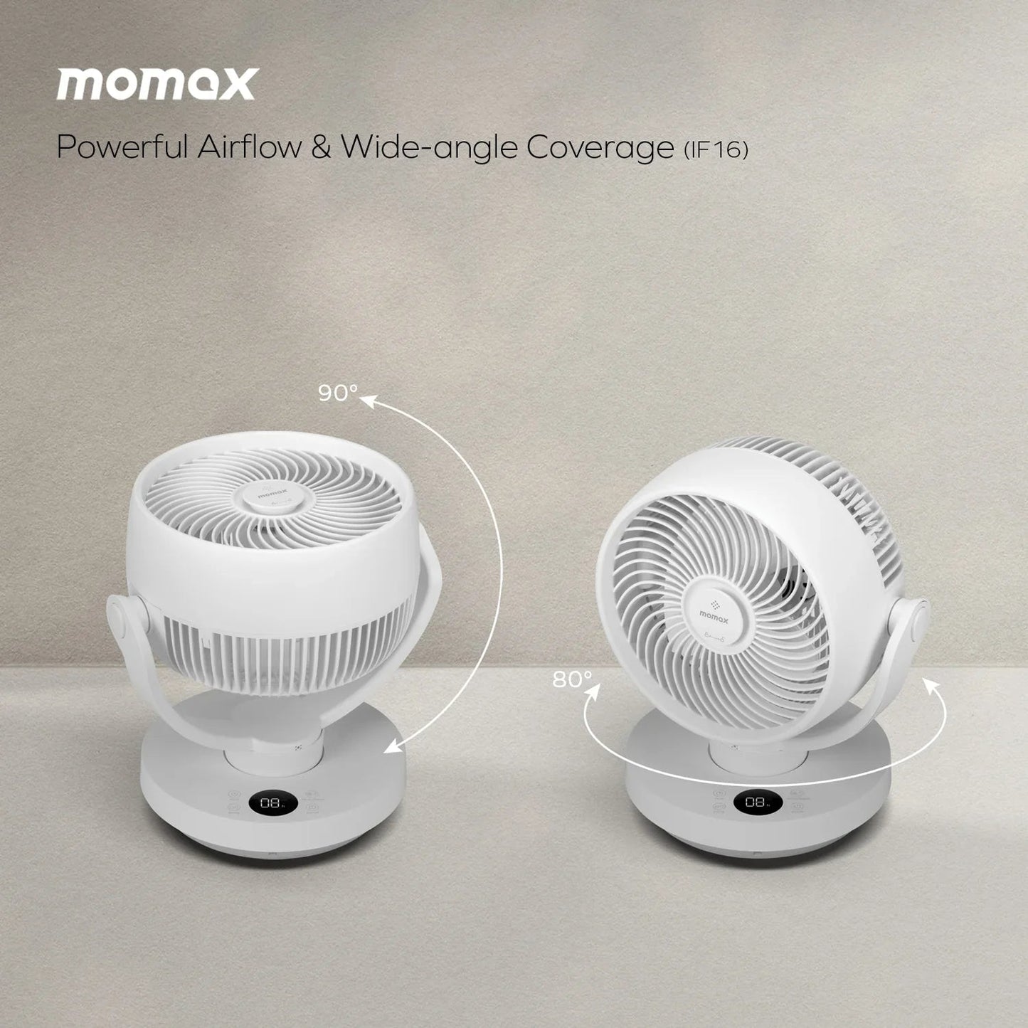 Momax Airoma 3d Air Circulation Diffuser Fan