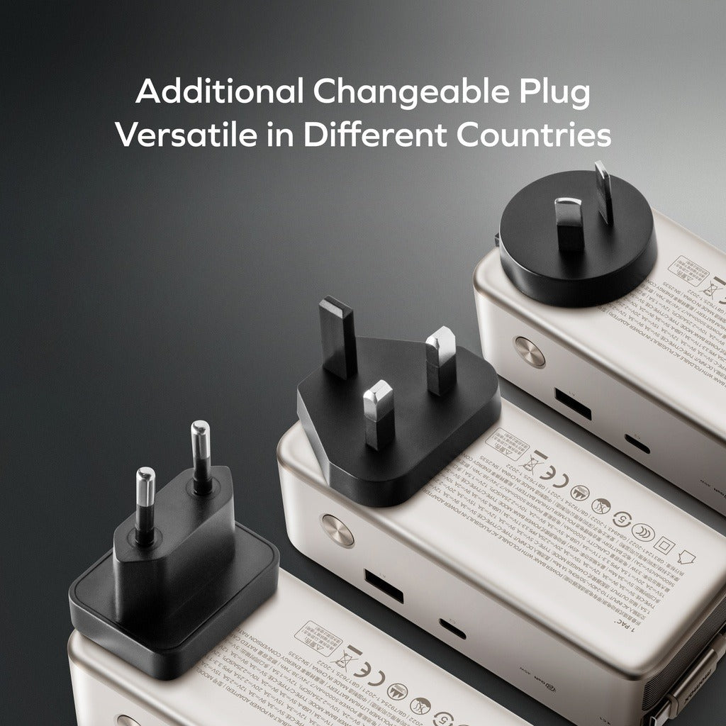 Momax 1-pac⁺10000mah 3in1 Hybrid Gan Battery Pack With Built-in Retractable Cable