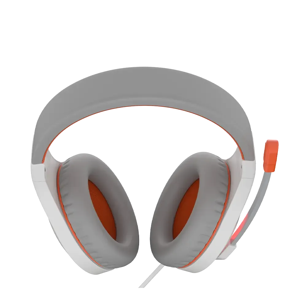 Meetion MT-HP021 Stereo Gaming Headset | White Orange | Backlit